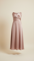 Robe midi en soie naturelle
