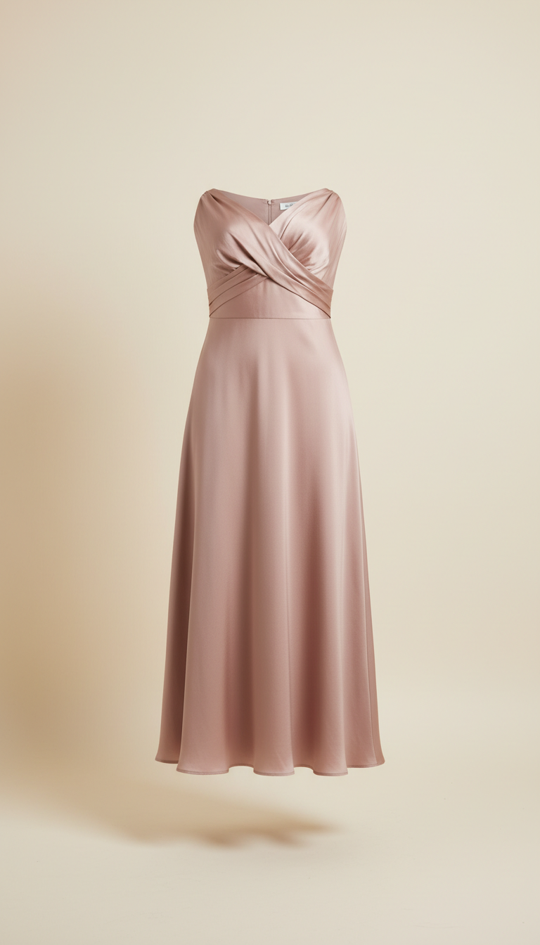 Robe midi en soie naturelle