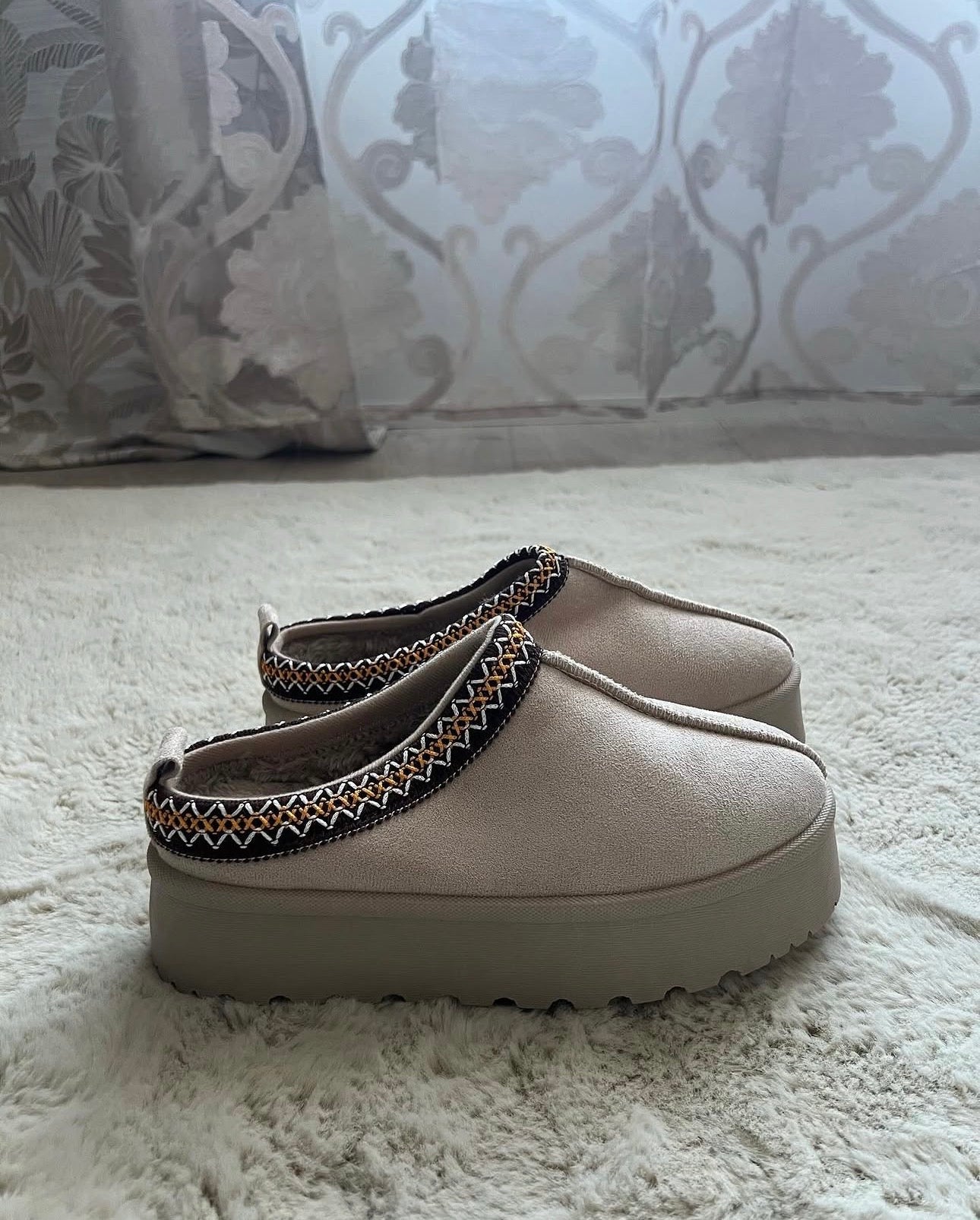 Mules à plateforme BEIGE