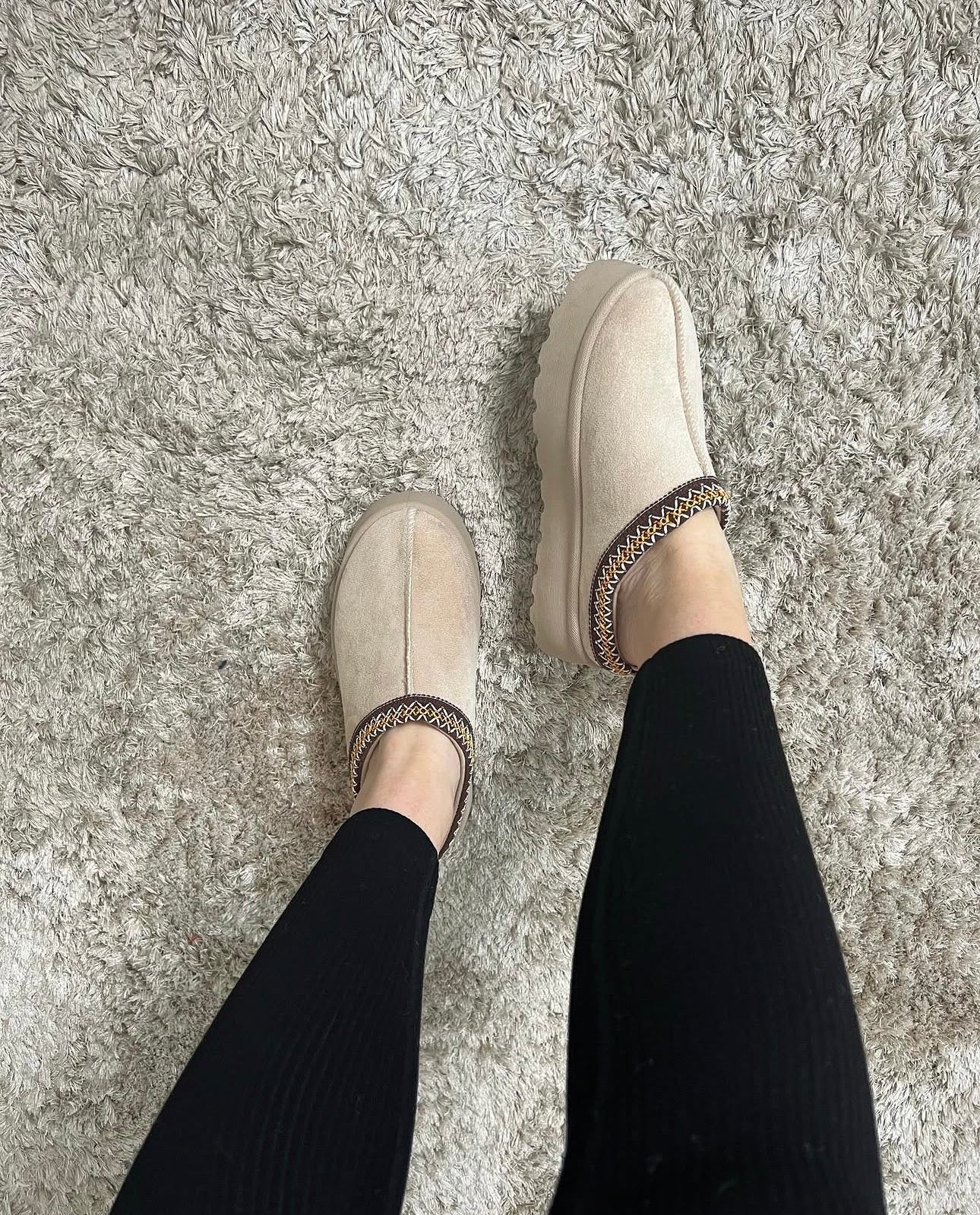 Mules à plateforme BEIGE
